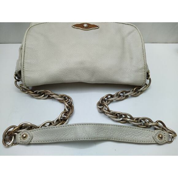 Elliot Lucca Off-White Leather Chain Strap Small Shoulder Bag - Picture 6 of 14